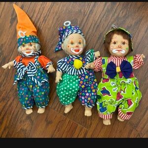Colorful Clown Dolls Set